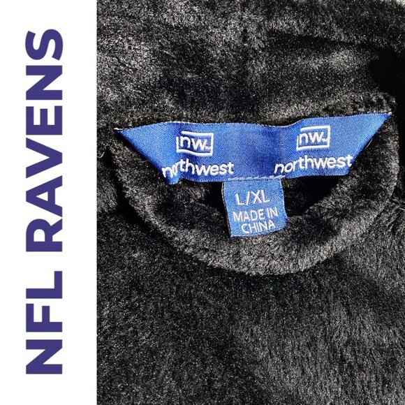 NFL BALTIMORE RAVENS Silk Touch Fleece Knee Length Belted Bath Robe, Large - Picture 6 of 10